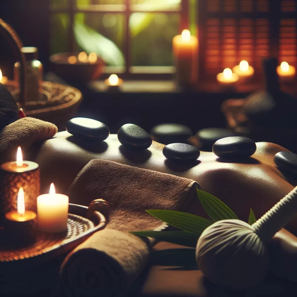 Massage aux pierres chaudes